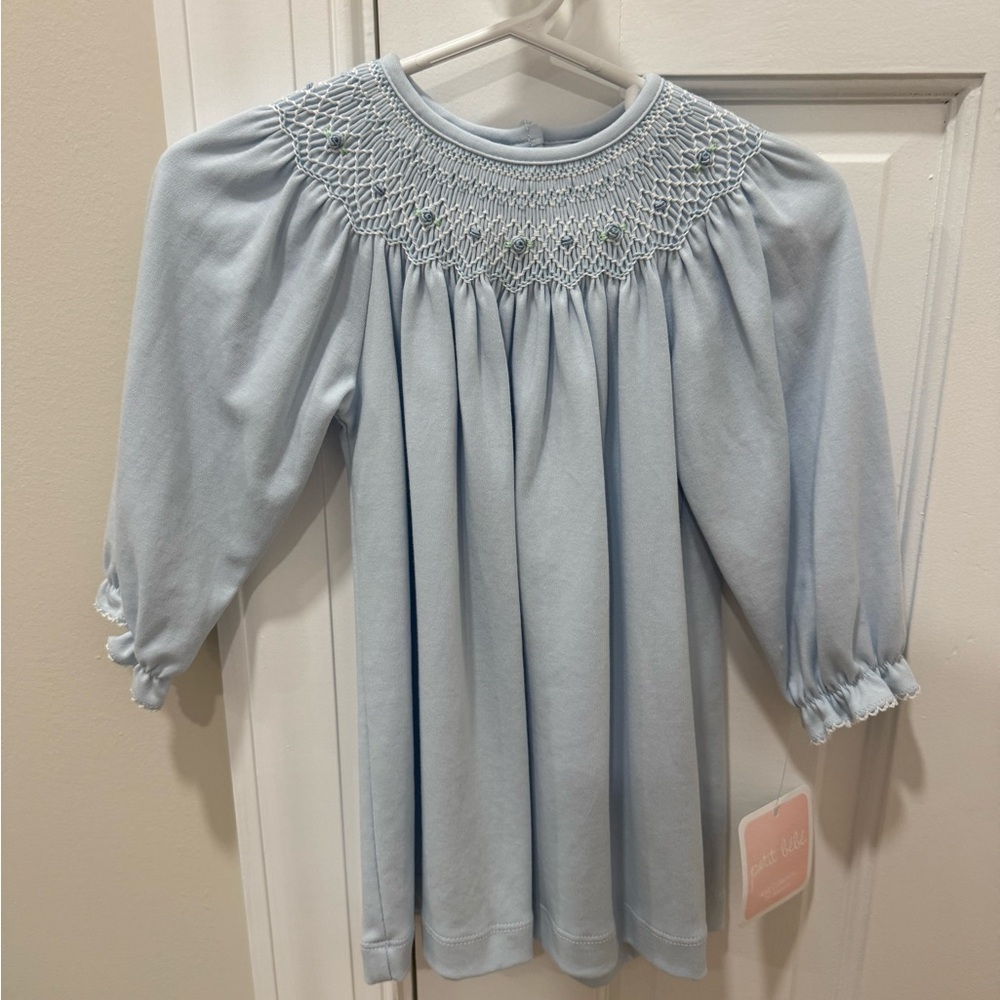 Light Blue Smocked Dress